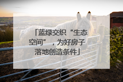 蓝绿交织“生态空间”，为好房子落地创造条件