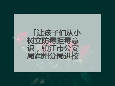 让孩子们从小树立防毒拒毒意识，镇江市公安局润州分局进校展开禁毒宣传