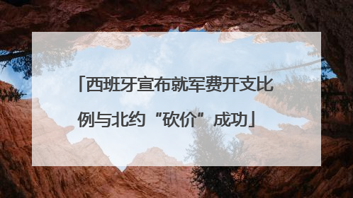 西班牙宣布就军费开支比例与北约“砍价”成功