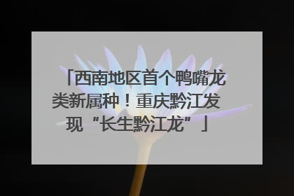 西南地区首个鸭嘴龙类新属种！重庆黔江发现“长生黔江龙”