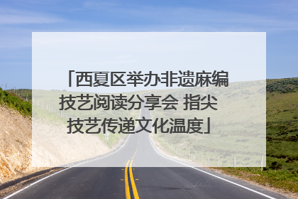 西夏区举办非遗麻编技艺阅读分享会 指尖技艺传递文化温度