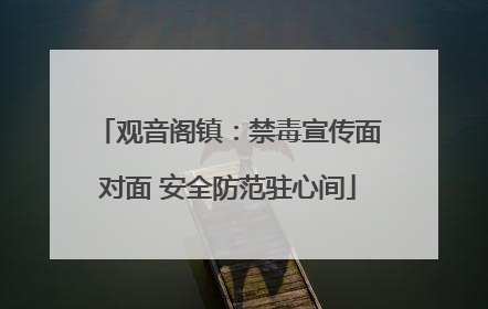 观音阁镇：禁毒宣传面对面 安全防范驻心间