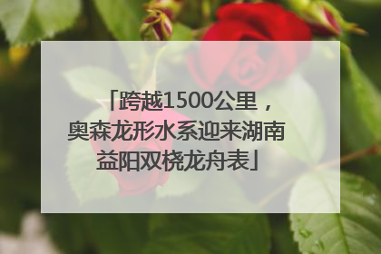 跨越1500公里，奥森龙形水系迎来湖南益阳双桡龙舟表
