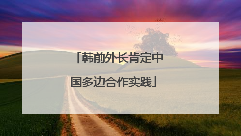 韩前外长肯定中国多边合作实践