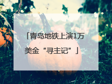 青岛地铁上演1万美金“寻主记”