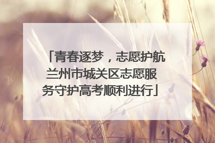 青春逐梦，志愿护航 兰州市城关区志愿服务守护高考顺利进行