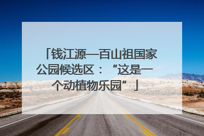 钱江源—百山祖国家公园候选区：“这是一个动植物乐园”