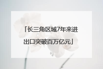 长三角区域7年来进出口突破百万亿元