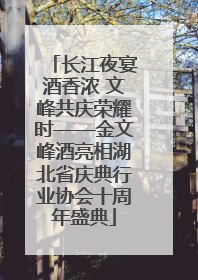 长江夜宴酒香浓 文峰共庆荣耀时——金文峰酒亮相湖北省庆典行业协会十周年盛典