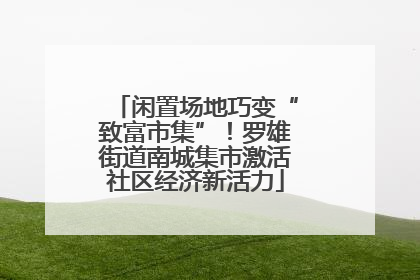 闲置场地巧变“致富市集”！罗雄街道南城集市激活社区经济新活力