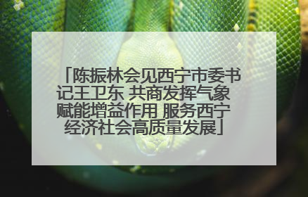 陈振林会见西宁市委书记王卫东 共商发挥气象赋能增益作用 服务西宁经济社会高质量发展