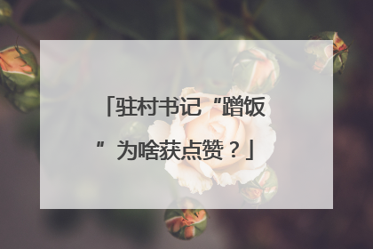 驻村书记“蹭饭”为啥获点赞？