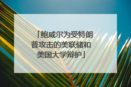 鲍威尔为受特朗普攻击的美联储和美国大学辩护