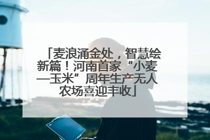 麦浪涌金处，智慧绘新篇！河南首家“小麦—玉米”周年生产无人农场喜迎丰收