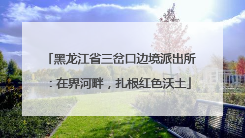 黑龙江省三岔口边境派出所：在界河畔，扎根红色沃土
