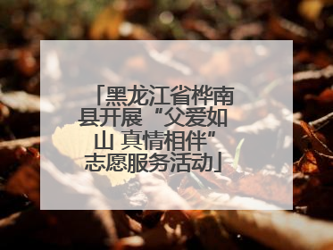黑龙江省桦南县开展“父爱如山 真情相伴”志愿服务活动