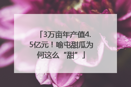 3万亩年产值4.5亿元！喻屯甜瓜为何这么“甜”