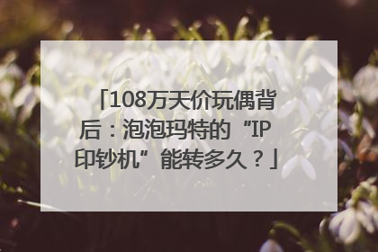 108万天价玩偶背后：泡泡玛特的“IP印钞机”能转多久？