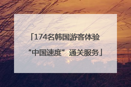 174名韩国游客体验“中国速度”通关服务