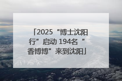 2025“博士沈阳行”启动 194名“香博博”来到沈阳