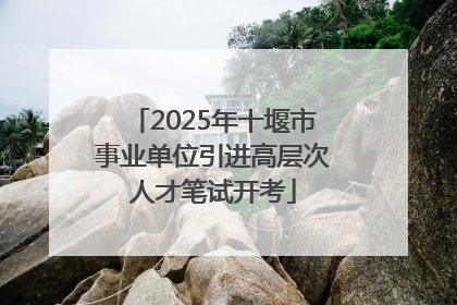 2025年十堰市事业单位引进高层次人才笔试开考