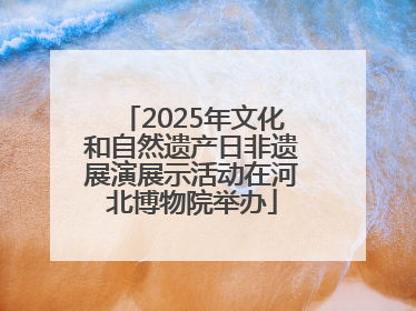 2025年文化和自然遗产日非遗展演展示活动在河北博物院举办