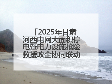 2025年甘肃河西电网大面积停电暨电力设施抢险救援政企协同联动综合应急演练在武威成功举行