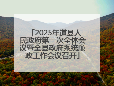 2025年道县人民政府第一次全体会议暨全县政府系统廉政工作会议召开